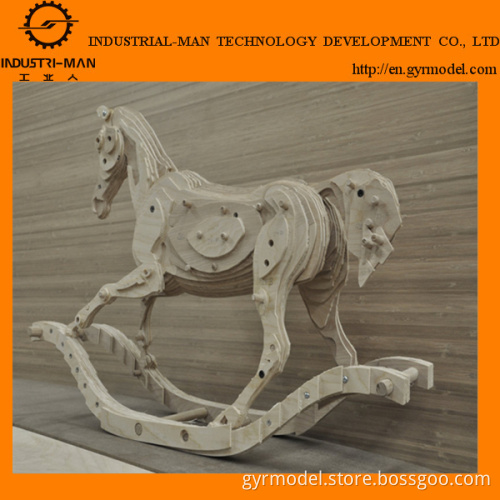 High Quality Wooden Horse Work Art Prototype